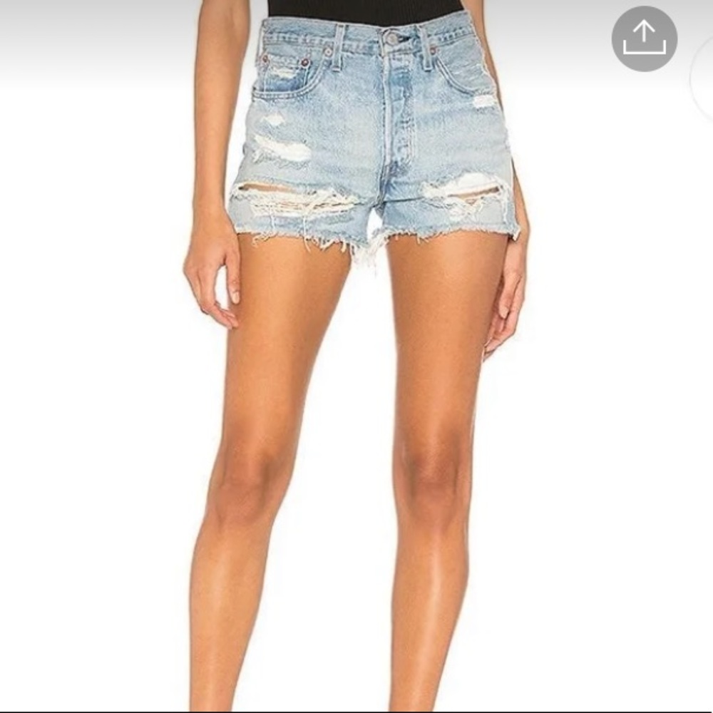 Levi ripped denim shorts REVOLVE